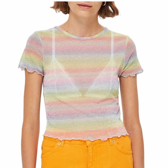 rainbow sheer top